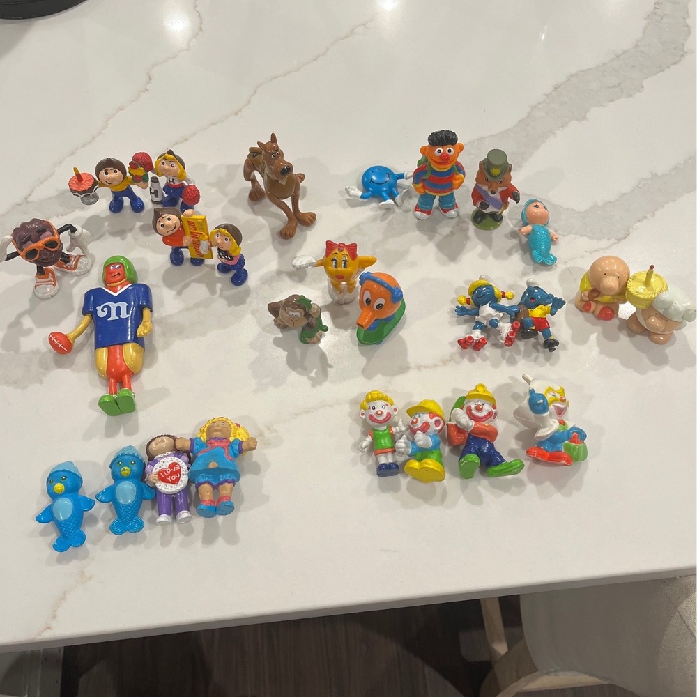 Vintage 70s 80s PVC Figure Lot Smurfs Sesame Street Cabbage Patch Kids 20+